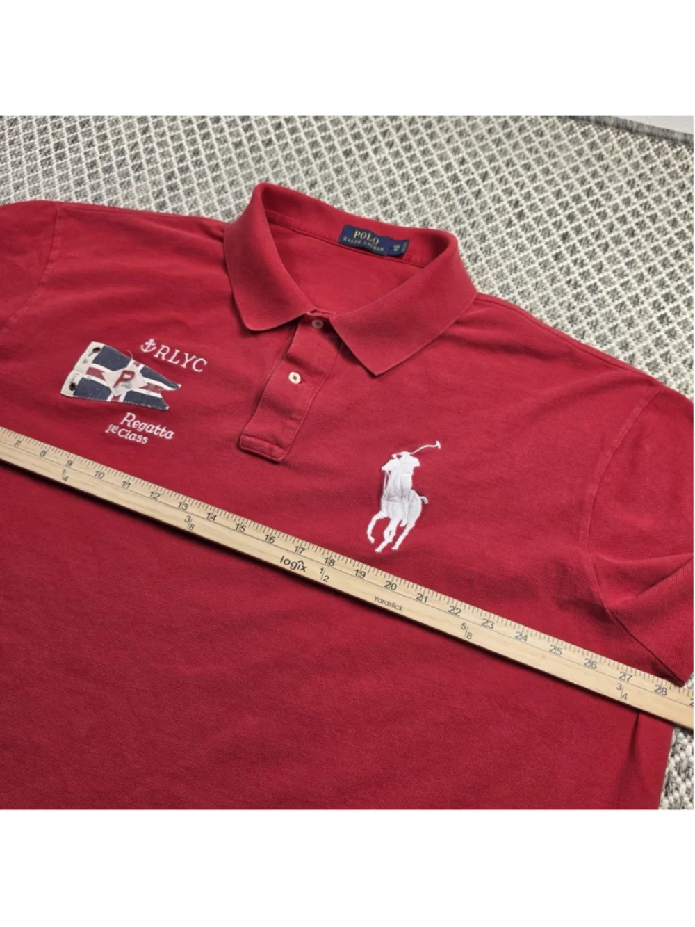 Polo Ralph Lauren Polo Shirt Mens 3XLT Red Big Pony Regatta Nautical Sailing